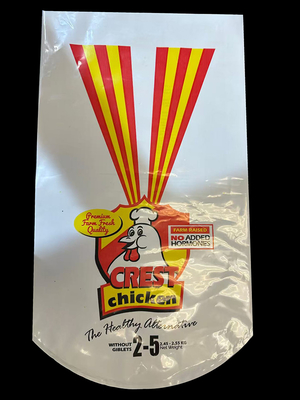 Белые пакеты для замороженной курицы 250 мм x 400 мм с печатью логотипа