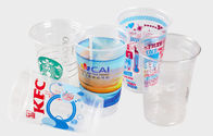 Плоские верхние пластиковые чашки 250ml йогурта в запечатывании фильма прессформы обозначая