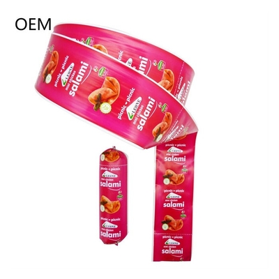Продовольственный OEM Custom Flexography Печать пластиковых колбасных корпусов для колбасных салями