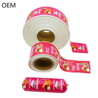 Продовольственный OEM Custom Flexography Печать пластиковых колбасных корпусов для колбасных салями
