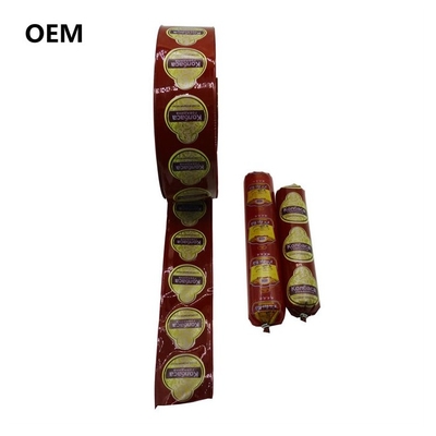 Горячие продукты обед мясная упаковка пластиковая колбаса оболочки пользовательский логотип