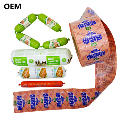 OEM Logo Printed Food Grade Steam Cooking Sausage Casing For Meat (Логотип OEM) Печатная пищевая газовая колбаса для приготовления пищи