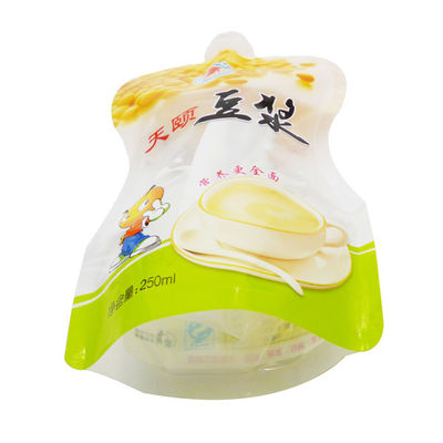 250ml соевое молоко Doypack стоит вверх напечатанный мешок с OEM сопла